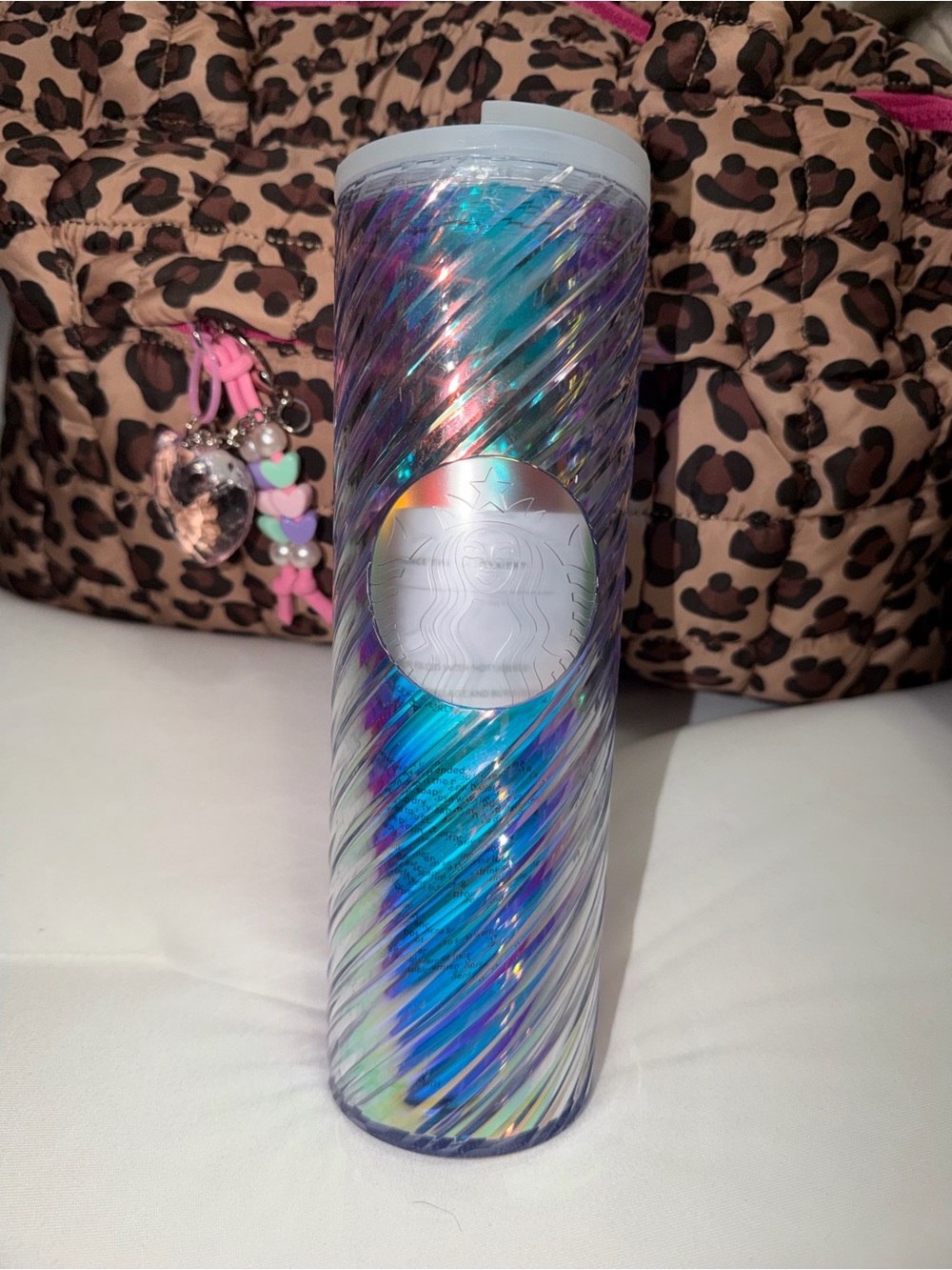 Starbucks Iridescent Spiral Tumbler in Blue and Purple Hues